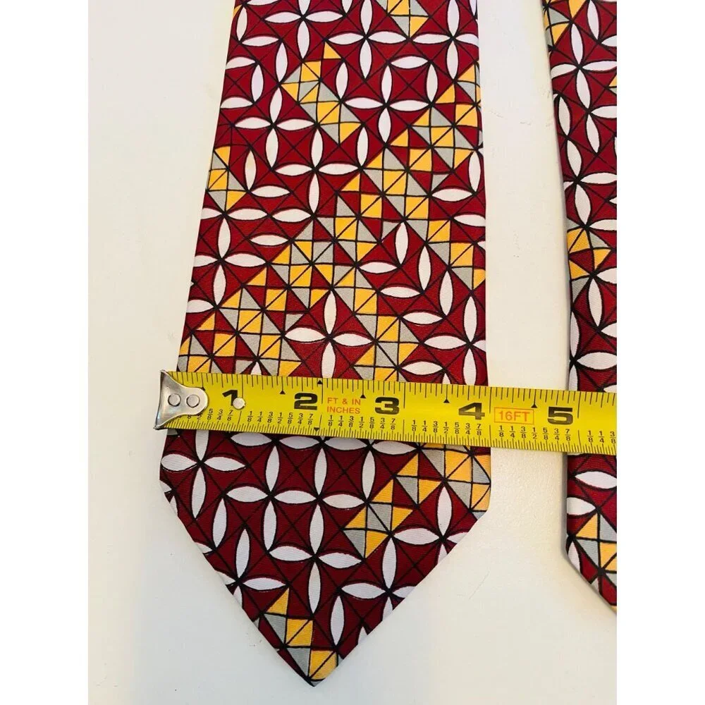 Vintage Macrae 1960s / 1970s Necktie, Geometric Design, Costume Design, 4